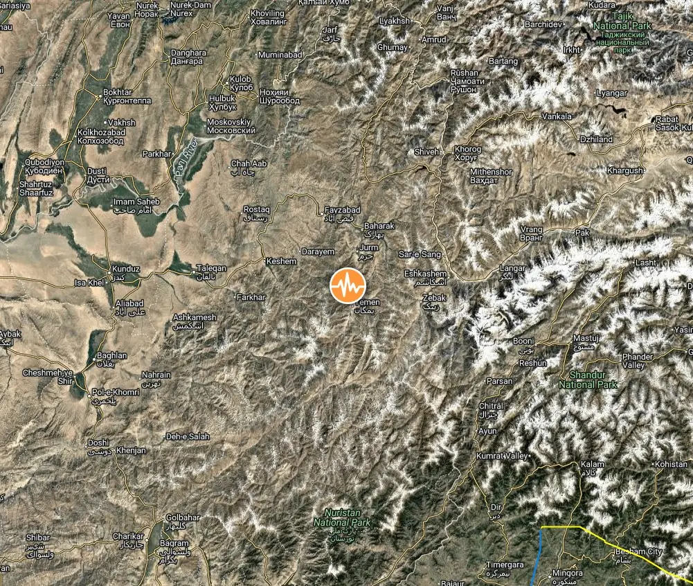 epicenter m6.1 earthquake hindu kush region afghanistan june 27 2026 bg