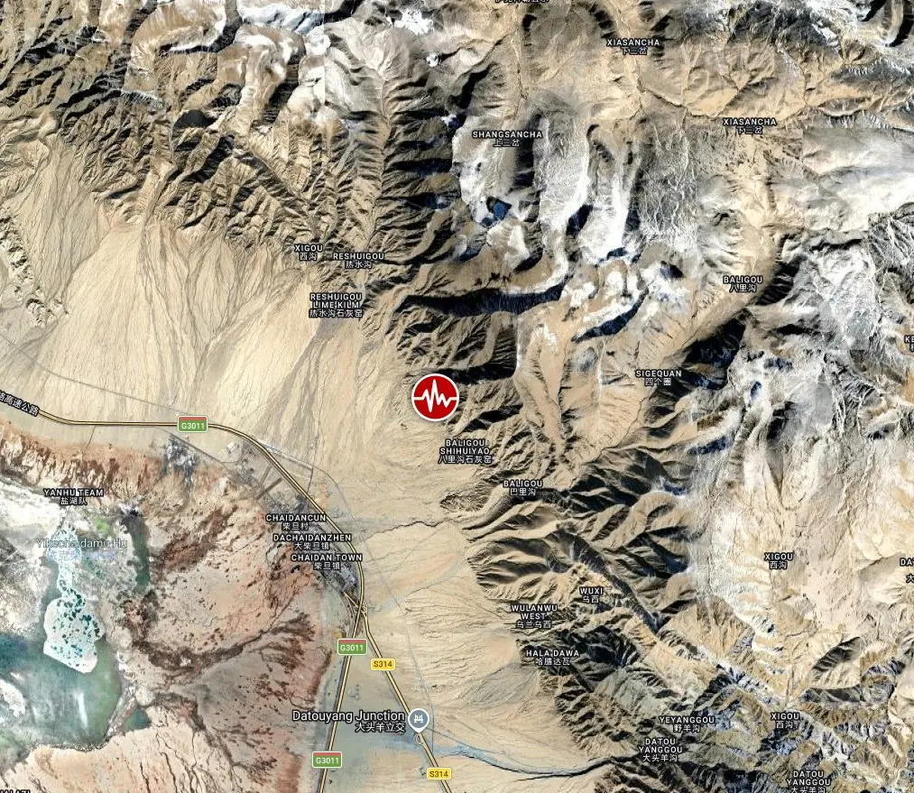 epicenter m6.3 earthquake northern qinghai china june 16 2026 bgz