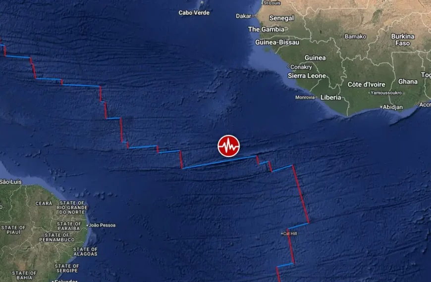 epicenter m6.6 earthquake central mid atlantic ridge june 17 2026
