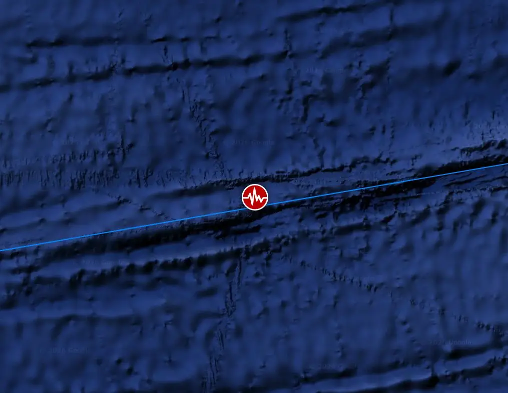 epicenter m6.6 earthquake central mid atlantic ridge june 17 2026 bg