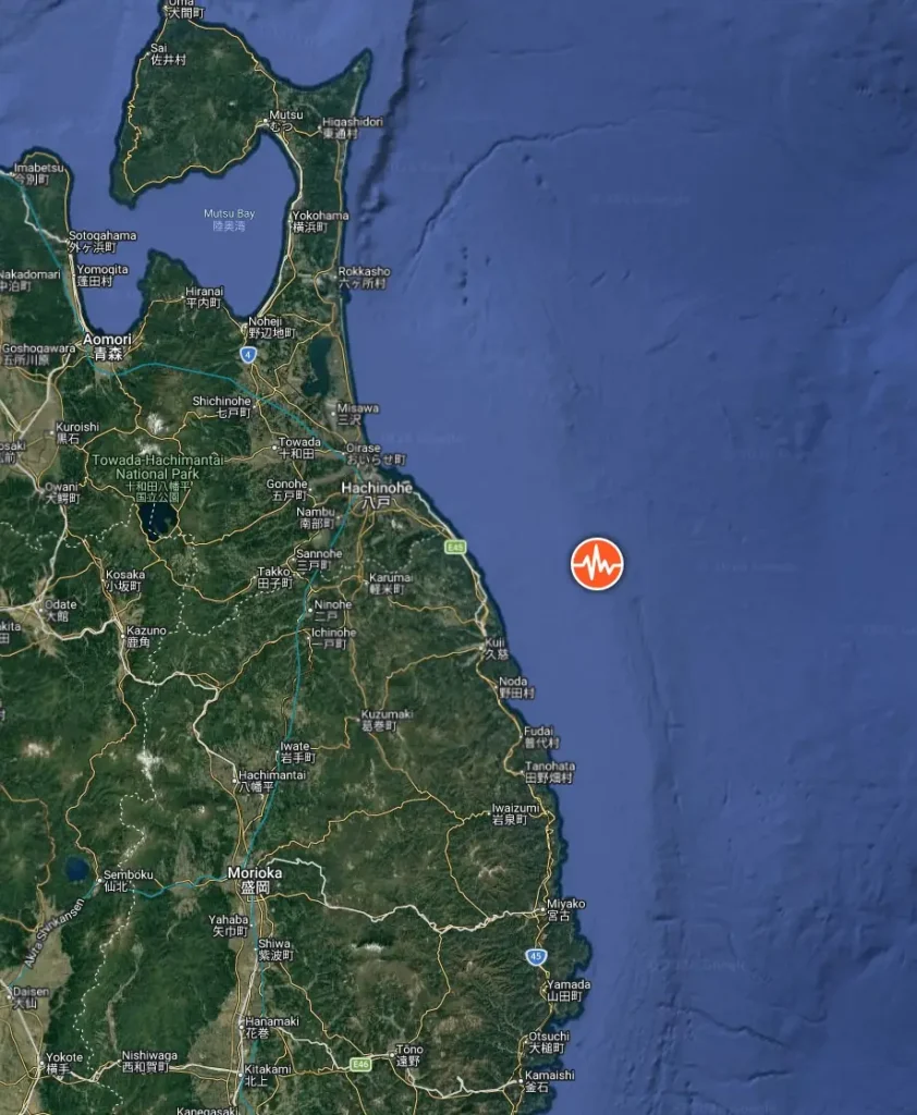 epicenter m6.9 earthquake honshu japan june 25 2026 bg