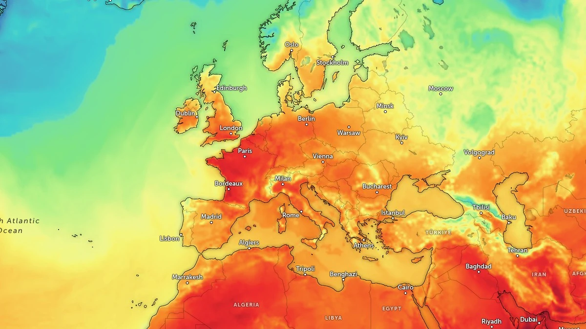 feels like temperatures gfs 1300 utc june 25 2026