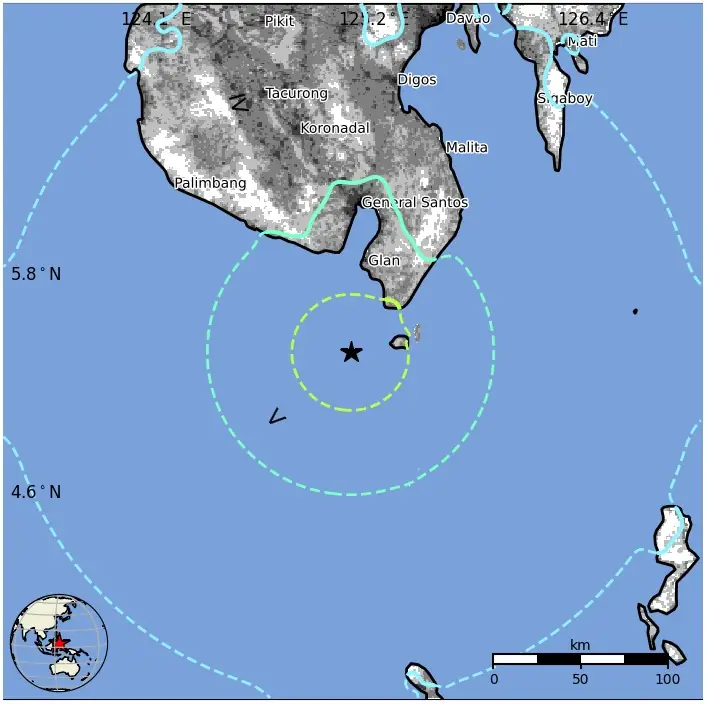 m6.5 earthquake mindanao philippines june 26 2026 usgs epe