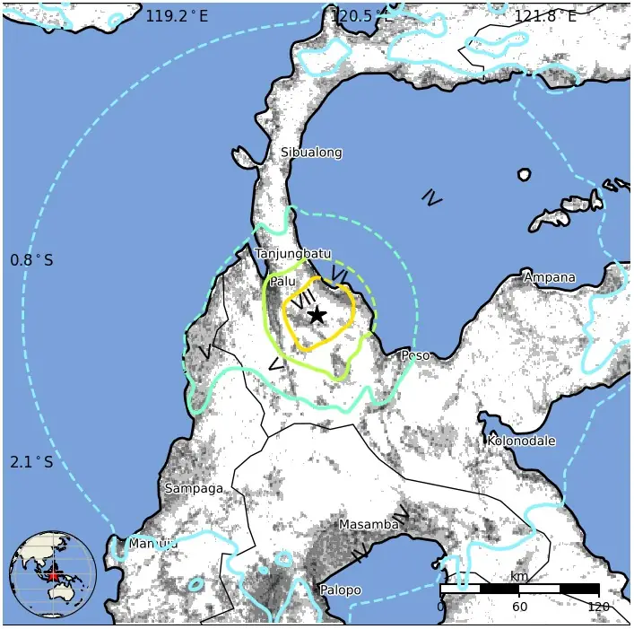 m6.7 earthquake sulawesi indonesia june 16 2026 usgs epe