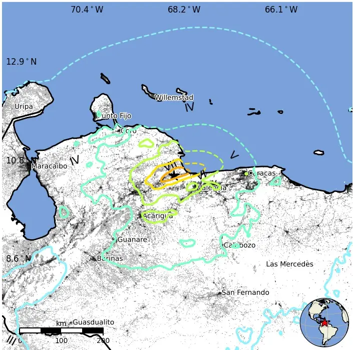 m7.5 earthquake carabobo venezuela june 24 2026 usgs epe