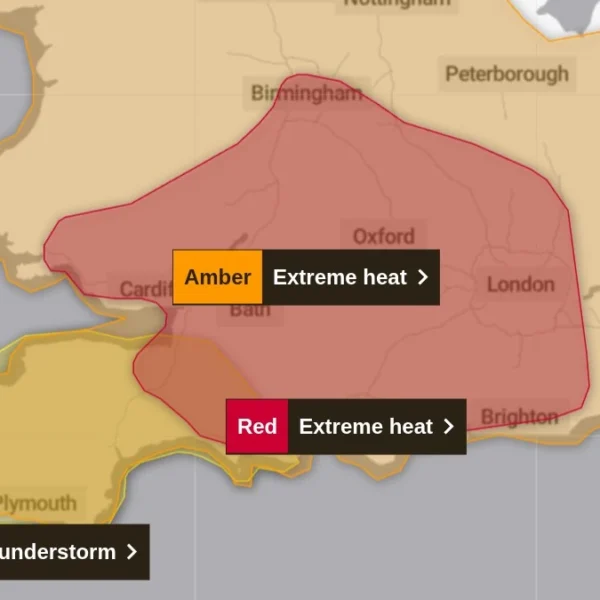 red extreme heat uk june 25 2026