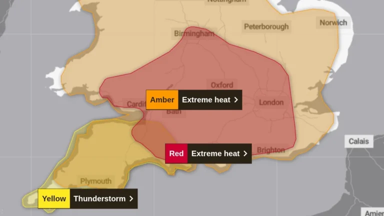 red extreme heat uk june 25 2026