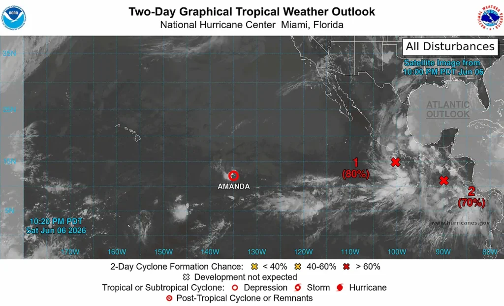 two day graphical tropical weather outlook nhc june 7 2026
