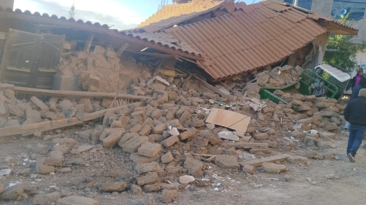 Damage caused by m5.5 earthquake in Peru on July 19, 2026