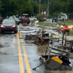 Flooding in Cocke County, Tennessee on July 11, 2026