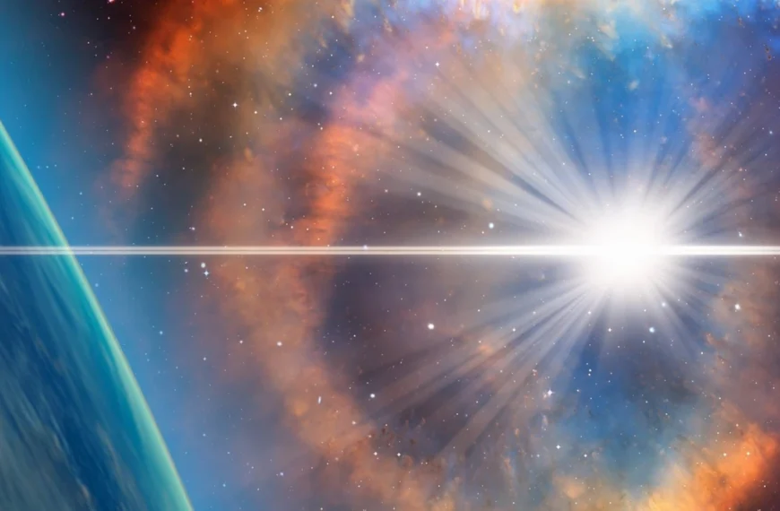 A supernova in space