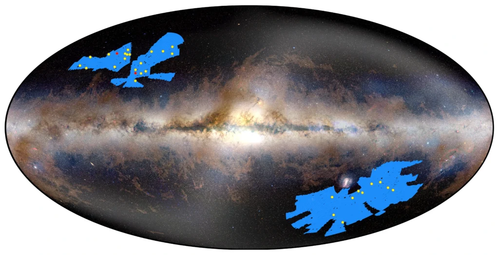 Locations of the 31 new Euclid quasars