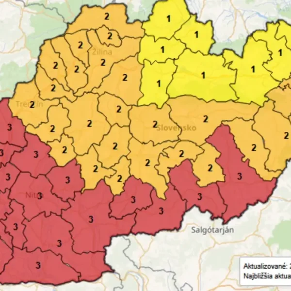 Meteorological warnings issued across Slovakia for June 28, 2026