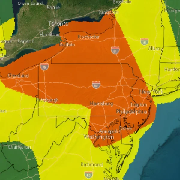 NWS SPC enhanced risk area map-july 18, 2026