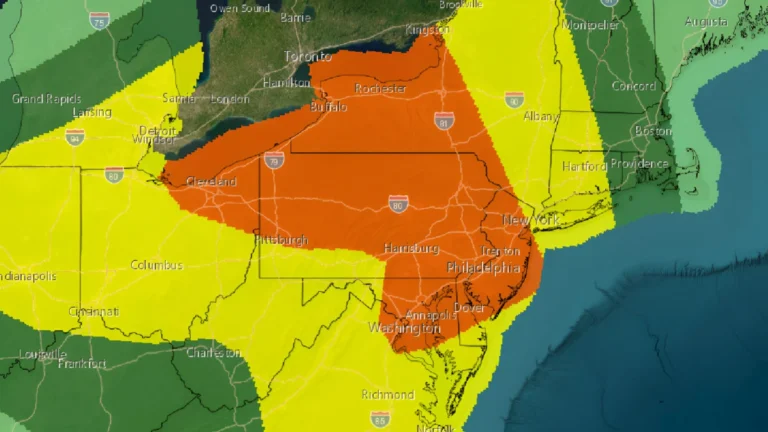 NWS SPC enhanced risk area map-july 18, 2026