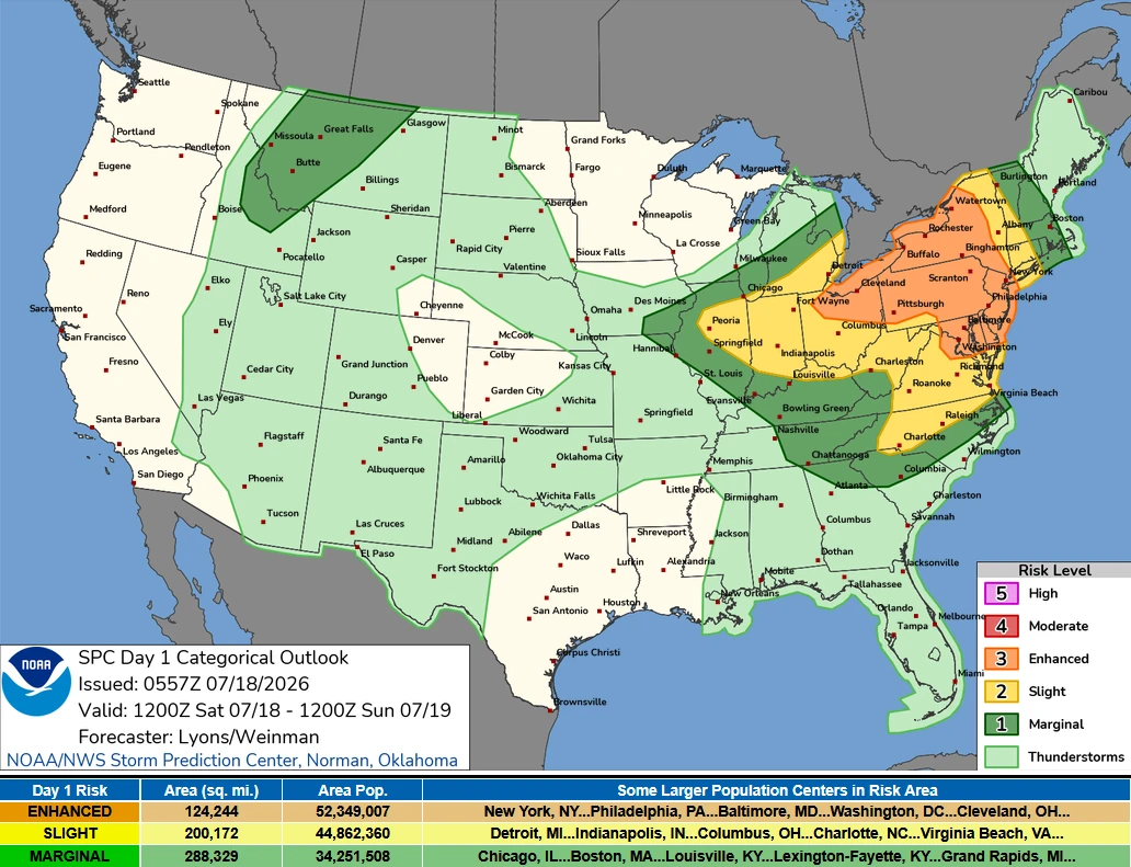 NWs- SPC-convective outlook- July 18 2026