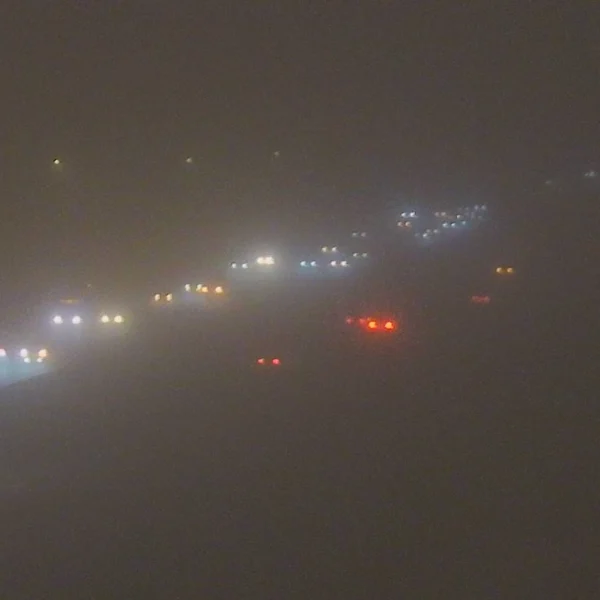 Near zero visibility along the Verrado Way on I-10 due to a dust storm in Arizona on July 12, 2026