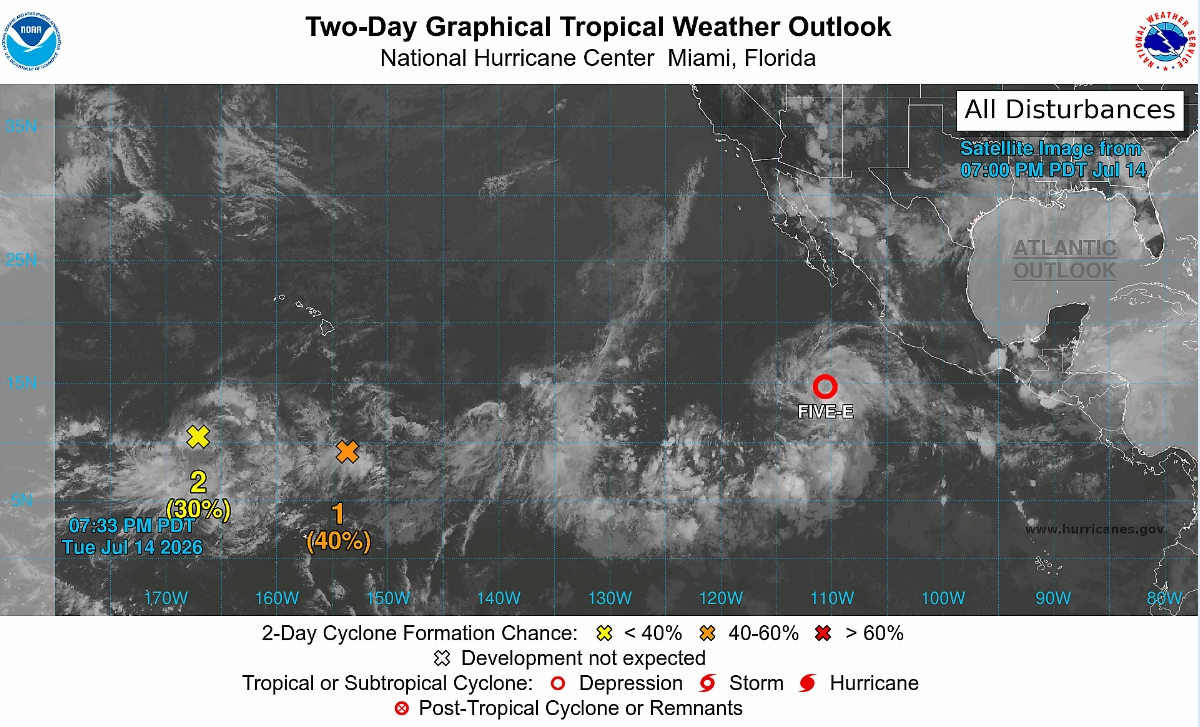 Two day graphical tropical weather forecast-NHC-July 15, 2026