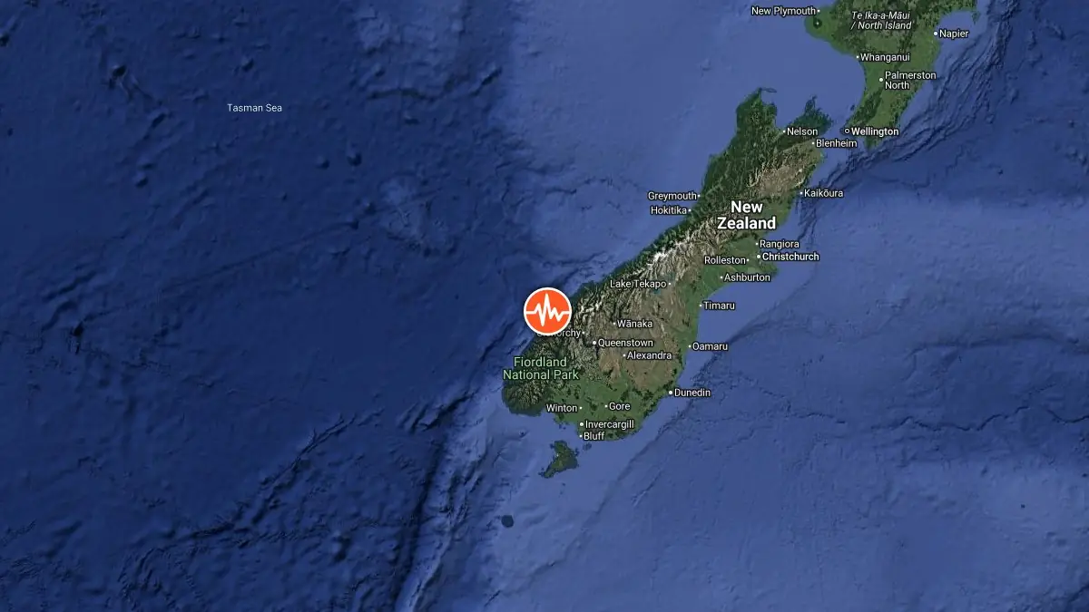 epicenter m6.3 earthquake south island new zealand via geonet july 16 2026