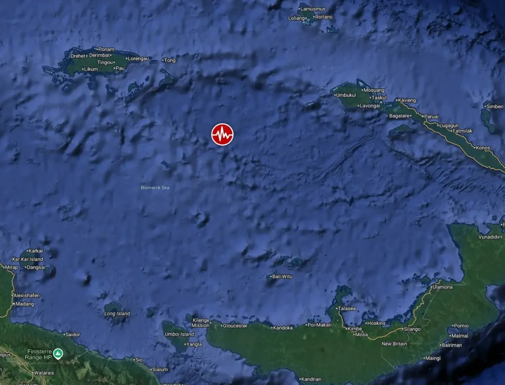 epicenter m6.4 earthquake bismarck sea papua new guinea july 13 2026 bg