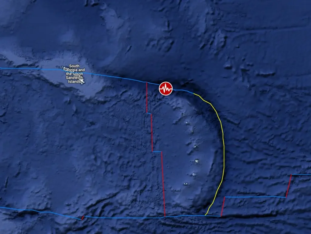 epicenter m6.4 earthquake south sandwich islands region july 11 2026 bg