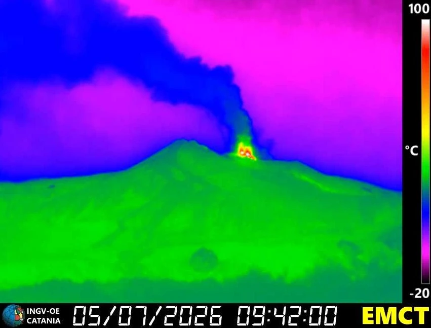 etna ir webcam image 0942 utc july 5 2026