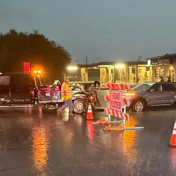 kerrville tx road blockades due to high water july 14 2026