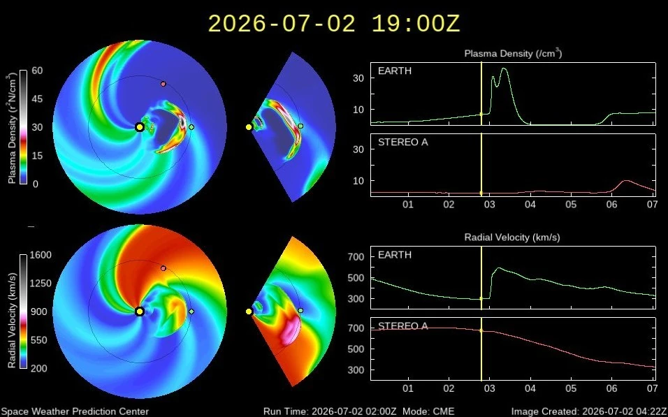 wsa enlil solar wind prediction rt 02z july 2 2026
