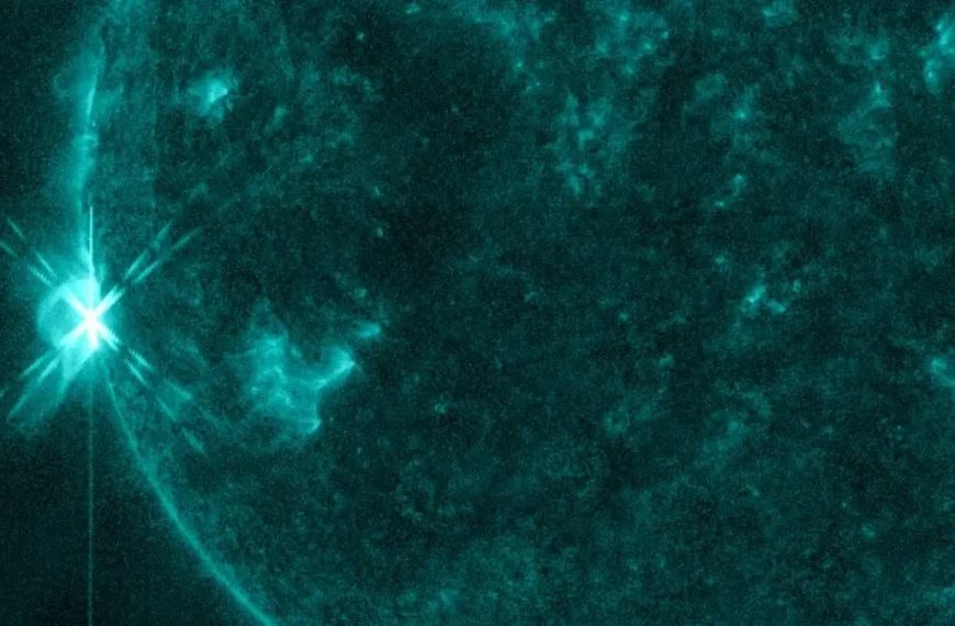 X1.3 solar flare erupts from Region 4482 on SE limb