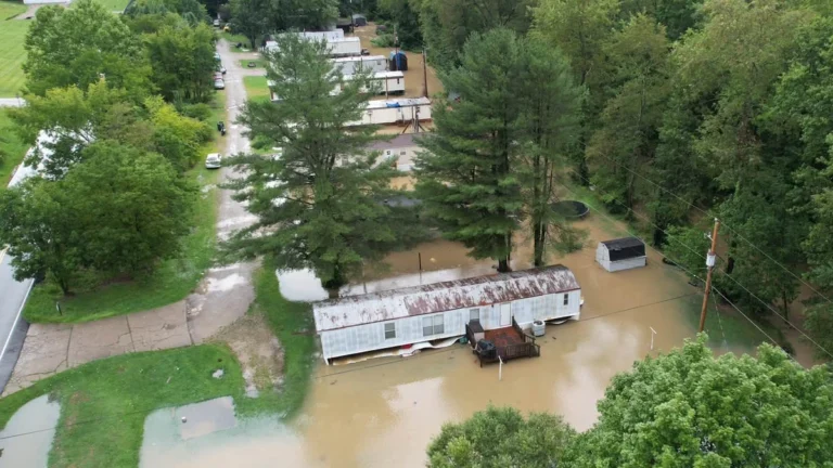 Flooding in New Lexington, Perry County, Ohio on August 11, 2026