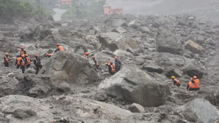 Recovery operation on August 28 following the Bhote Koshi flood disaster on August 26, 2026