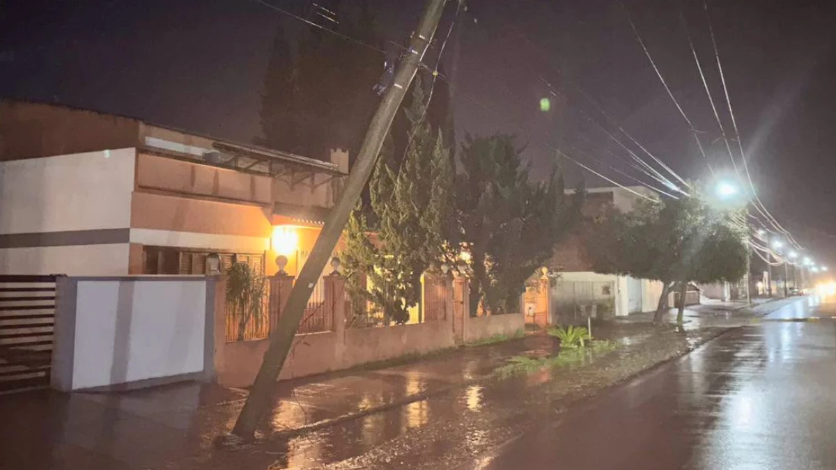 Storm damage in Pedro Osorio, Brazil on August 7, 2026
