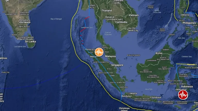 epicenter m6.9 earthquake northern sumatra indonesia august 15 2026