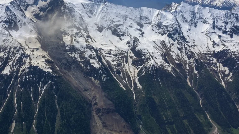 The Lötschental near Blatten on May 30, 2025 after the landslide