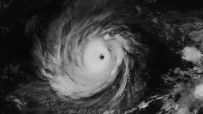 Satellite image Category 5 hurricane Lowell at 0830 UTC September 5, 2026