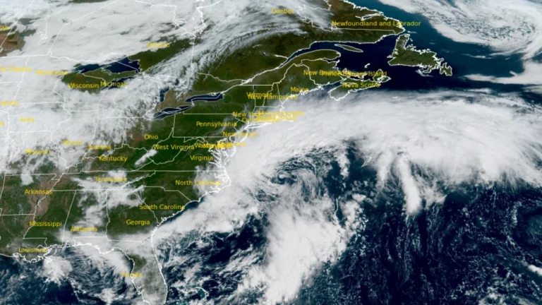 Satellite image of U.S. East Coast at 1510 UTC on September 25, 2026