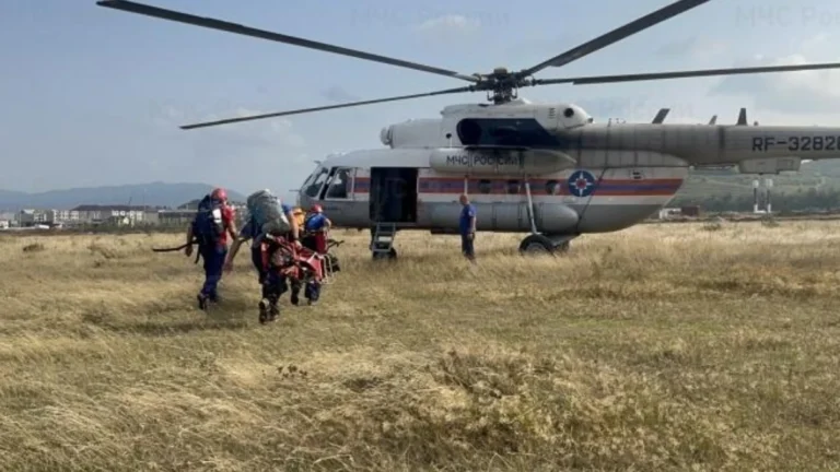 Search-and-rescue operations in the Cherek District, Russia after deadly avalanche Kabardino-Balkarian Republic on September 6, 2026
