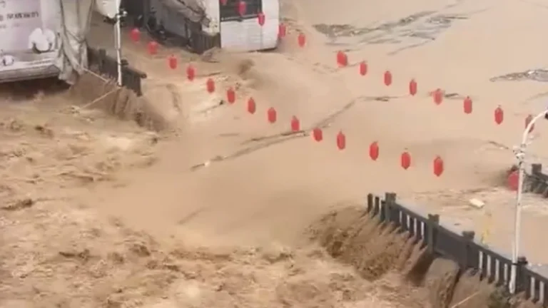 Severe flooding in Putian, Fujian on September 3, 2026