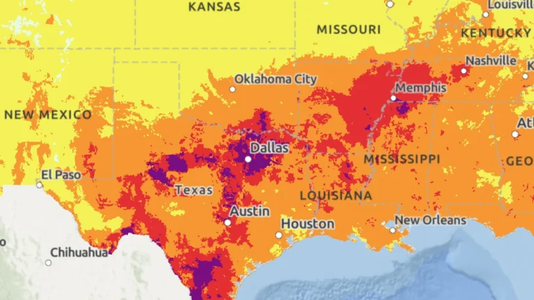 Southern USA max heatrisk forecast map-noaa-nws-sept 11, 2026