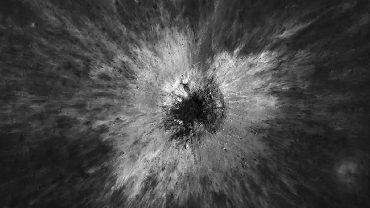 overhead close-up view of McGetchin crater december 5 2025