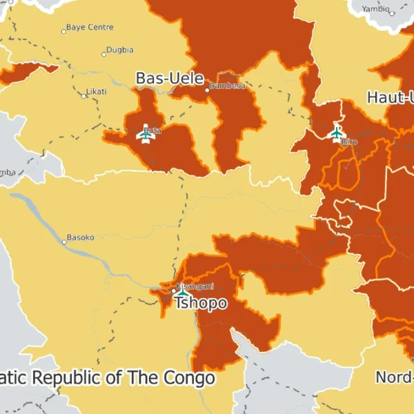 DRC 2026 Ebola Outbreak map