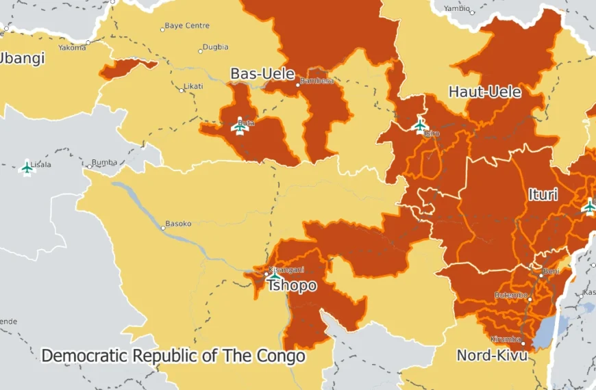 DRC 2026 Ebola Outbreak map