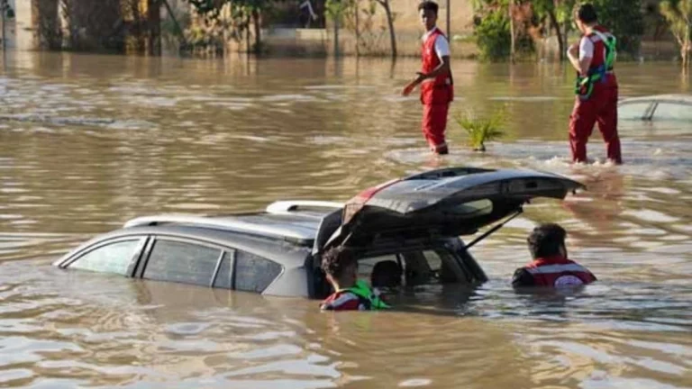 Flooding in Tripoli, Libya on October 14, 2026