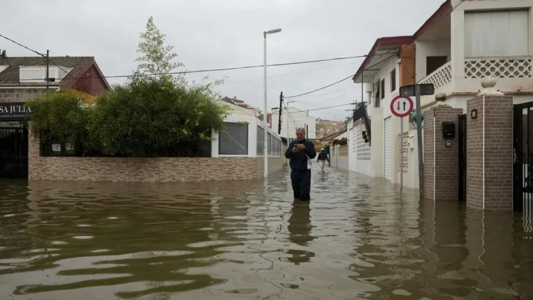 Floods in the residential area near the beach of Rafalcaid, in the town of Gandia, Valencia, Spain on October 19, 2026