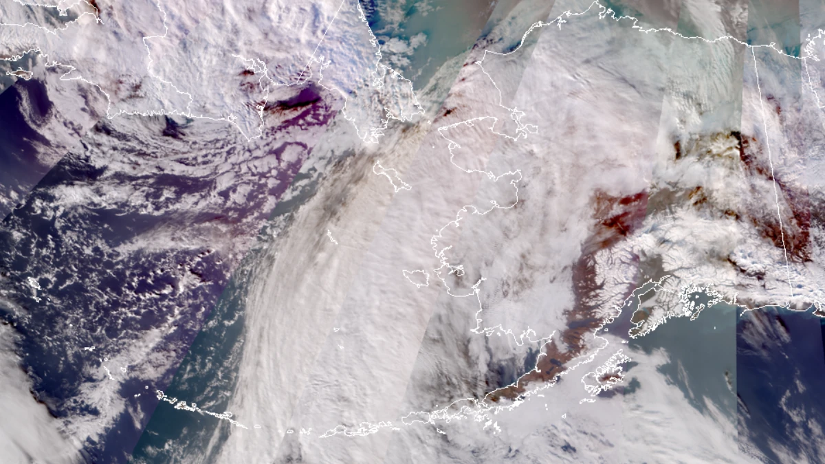 Satellite image of Alaska at 0728 UTC on October 28, 2026