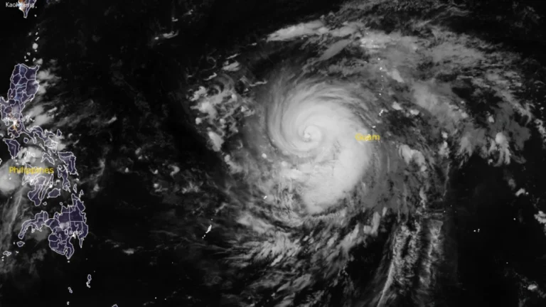 Satellite image of Typhoon Champi at 1410 UTC on October 18, 2026