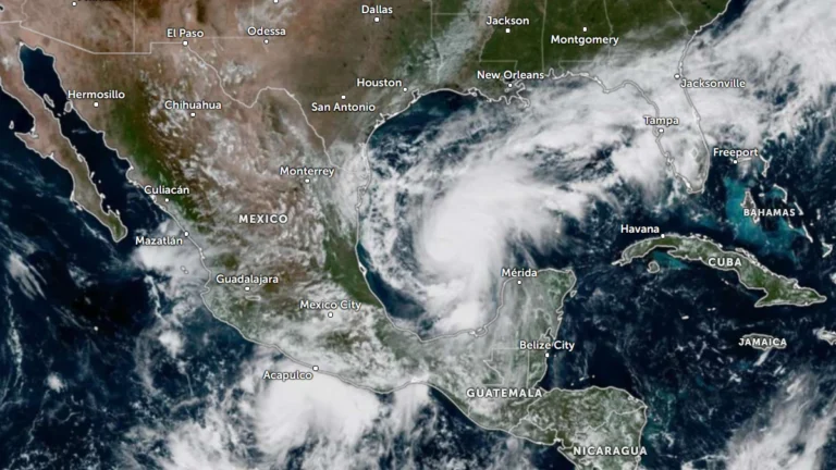 Satellite image of TS Isaias at 1750 UTC -oct7-2026