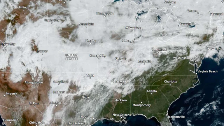 Satellite image of central United States at 1750 UTC on October 14, 2026