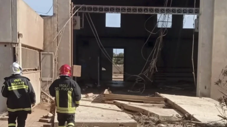 Tornado damage to a school in Marsala, Sicily on October 9, 2026