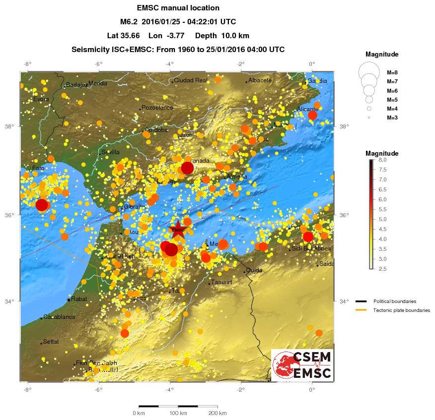 Very Shallow M6 3 Earthquake Hits Near The Coast Of Morocco The Watchers